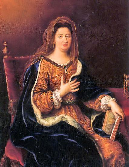 Pierre Mignard Francoise d'Aubigne, marquise de Maintenon Norge oil painting art